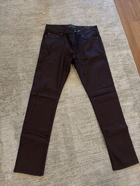John Varvatos Coated Burgundy Jeans